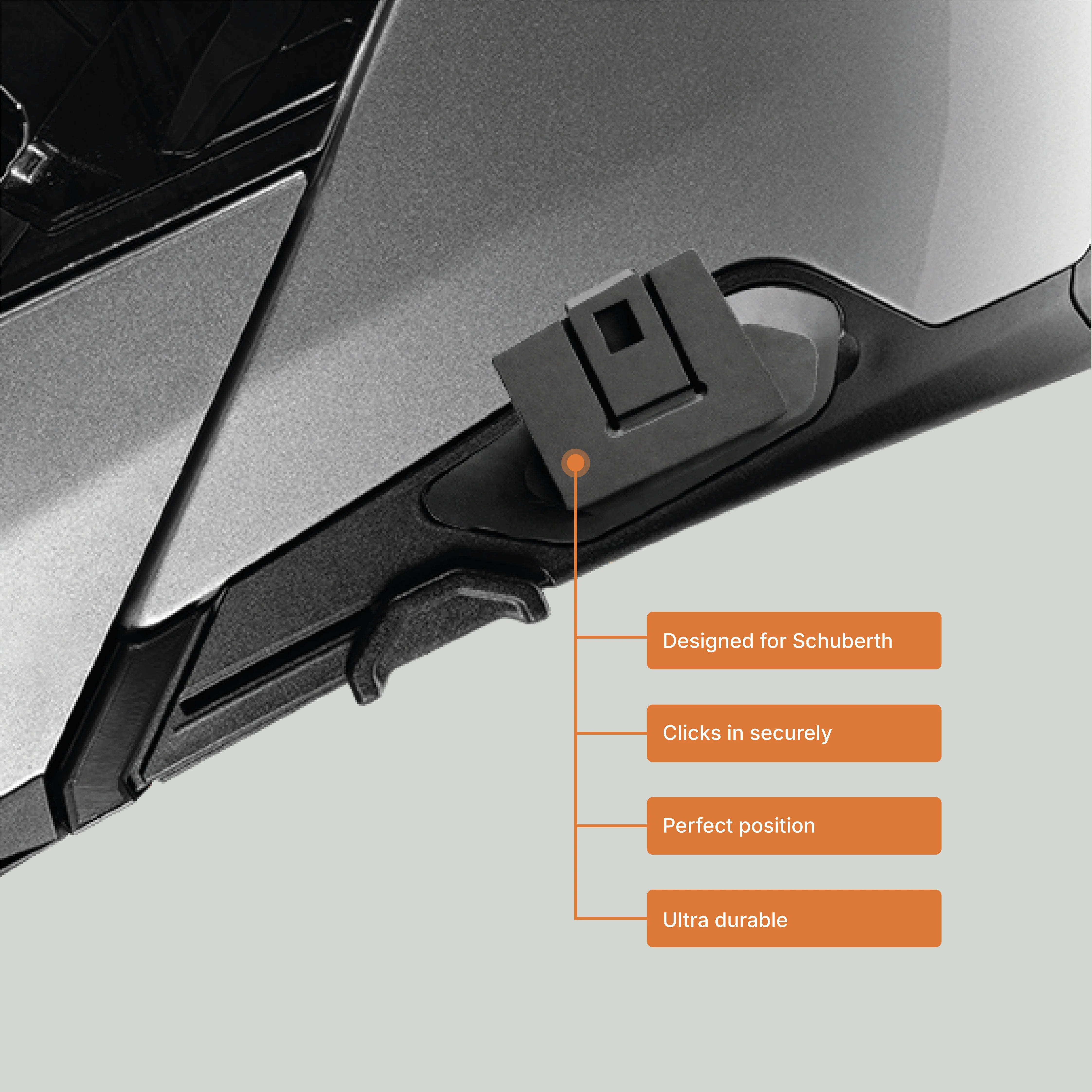 Schuberth (C5/J5/S3/E2) to Cardo (Black/Bold) Adapter