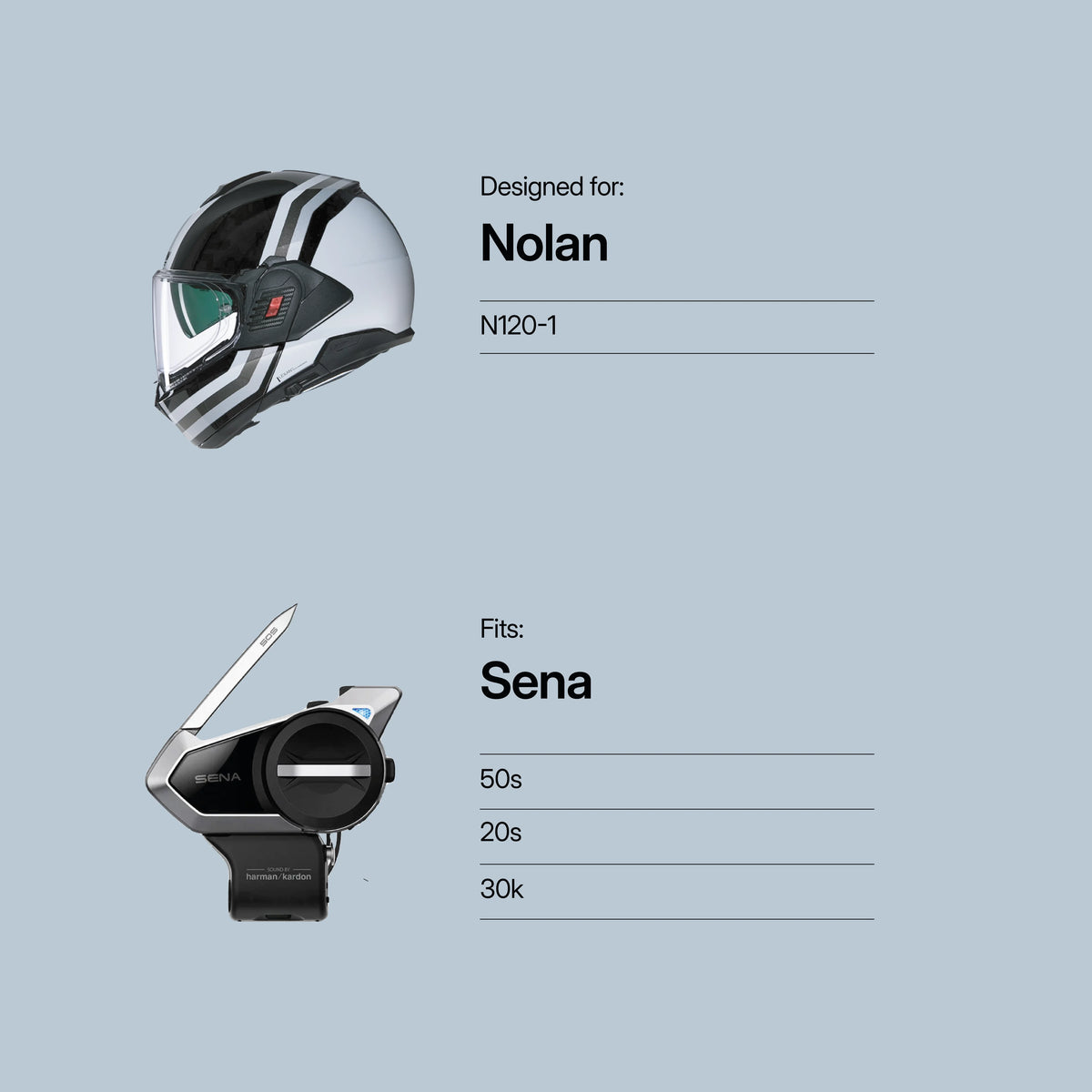 Nolan (N120-1) to Sena (50S/20S/30K) Adapter