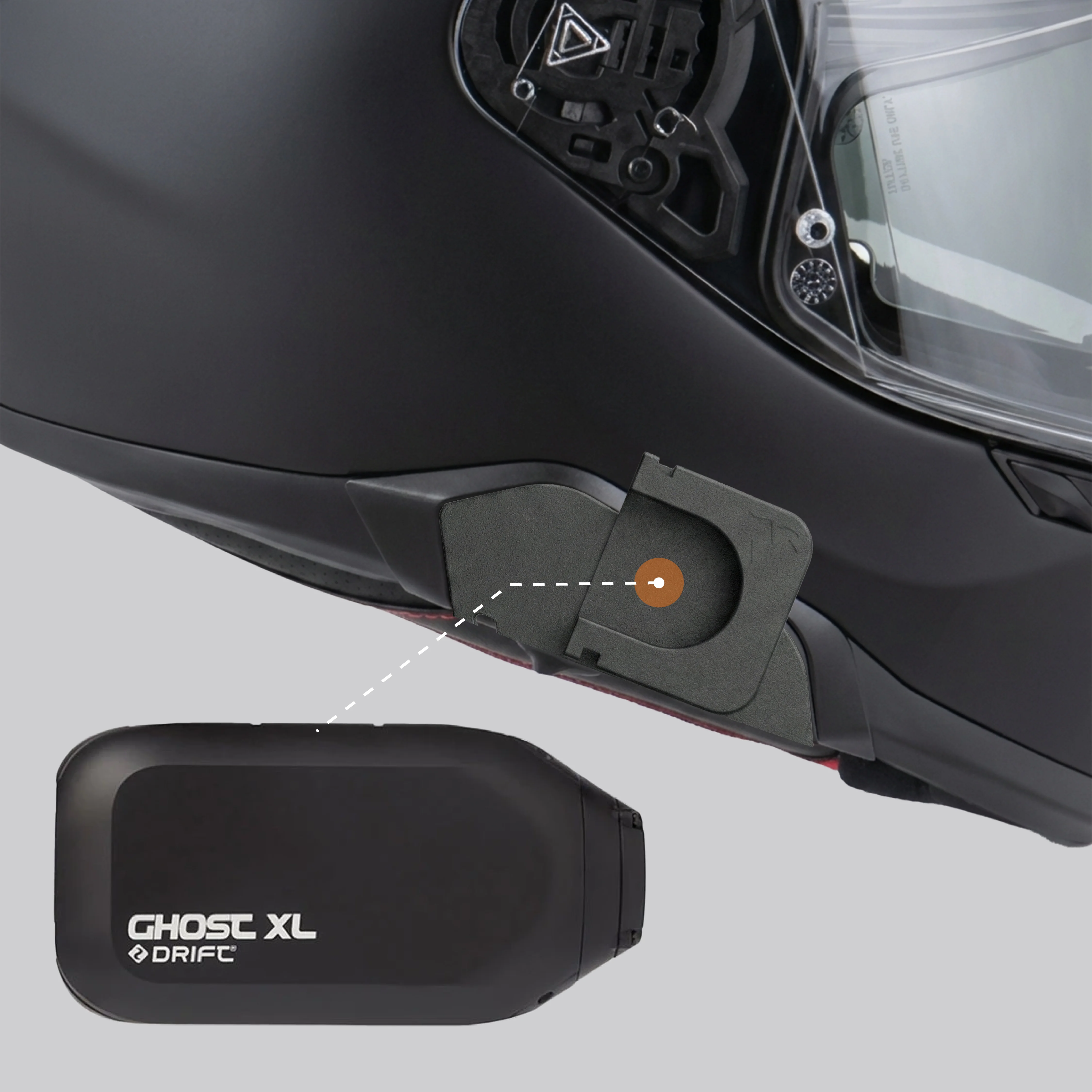 Adapter for HJC Helmets to Drift Ghost XL, Right side