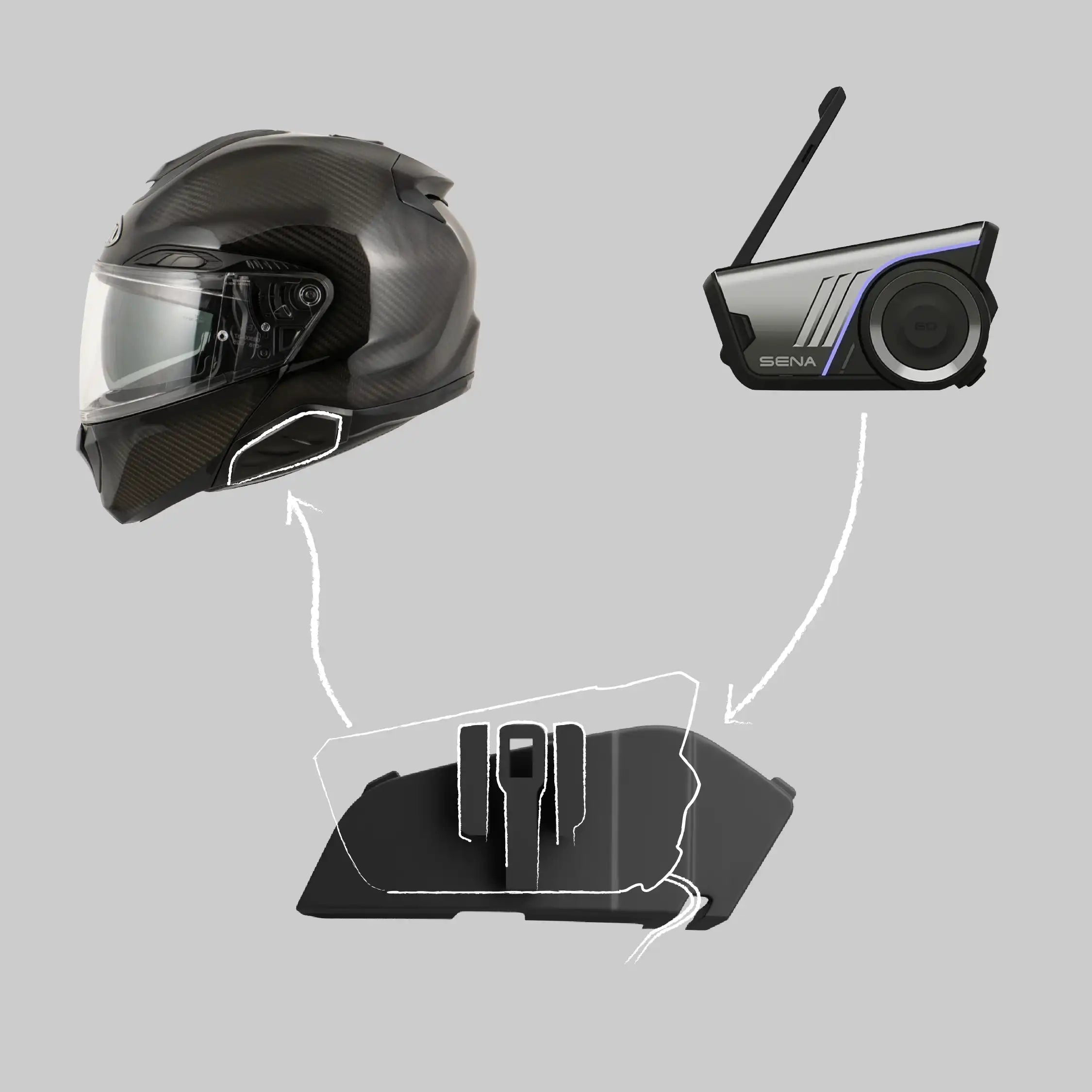 HJC Helmets to SENA 60s/SF Adapter