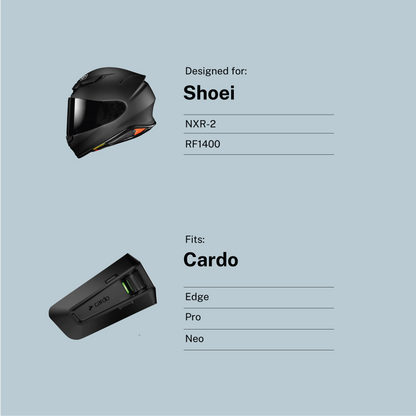 Shoei NXR-2 / RF1400 to Cardo Edge, Pro, Neo