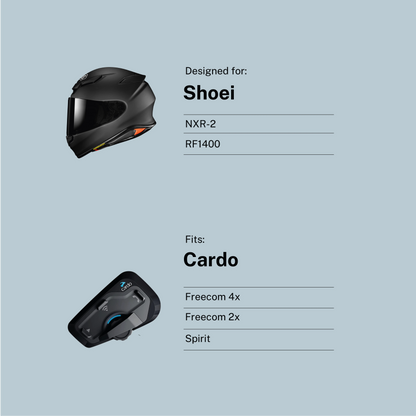 Shoei (NXR-2/RF1400) to Cardo (Freecom/Spirit) Adapter
