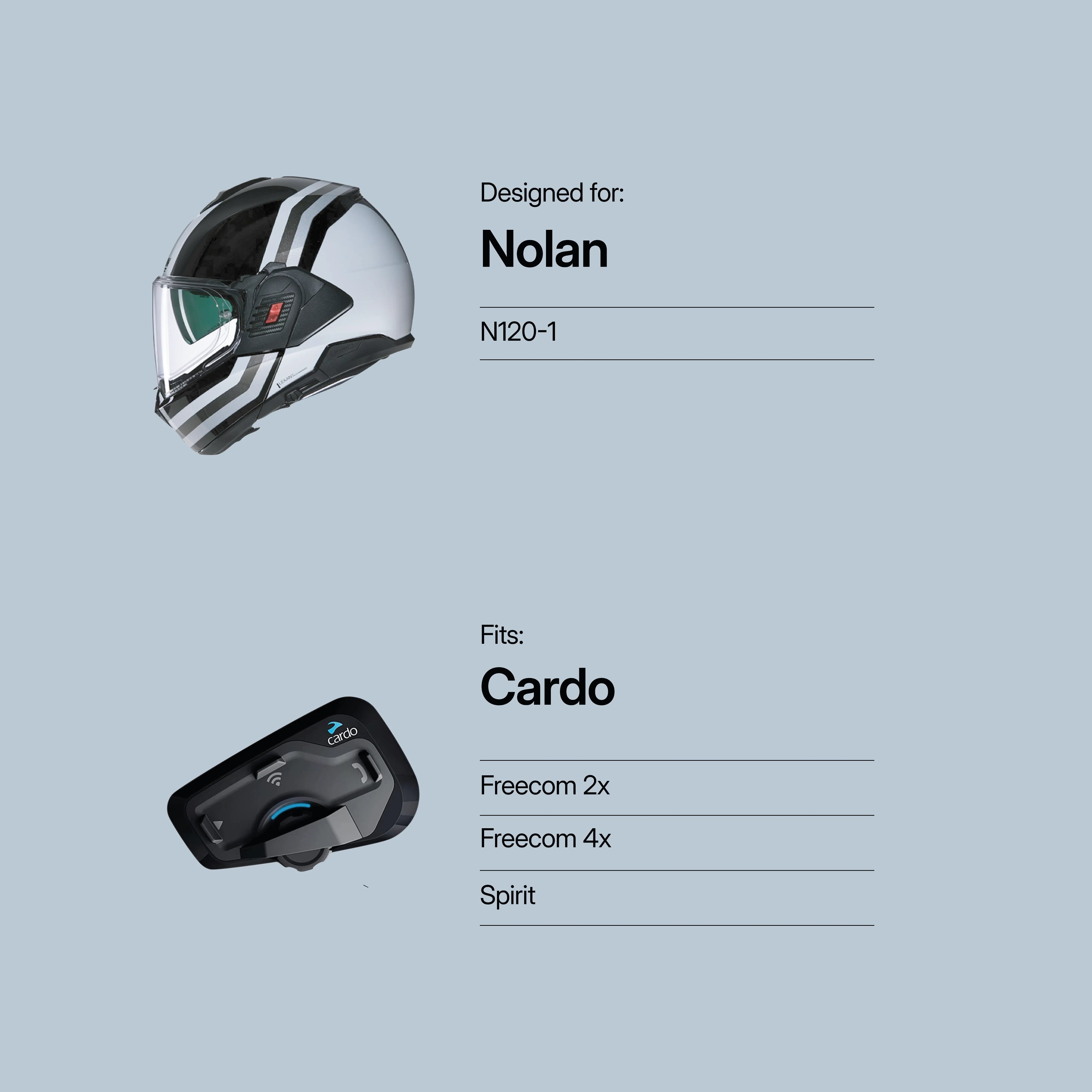 Nolan (N120-1) to Cardo (Freecom/Spirit) Adapter