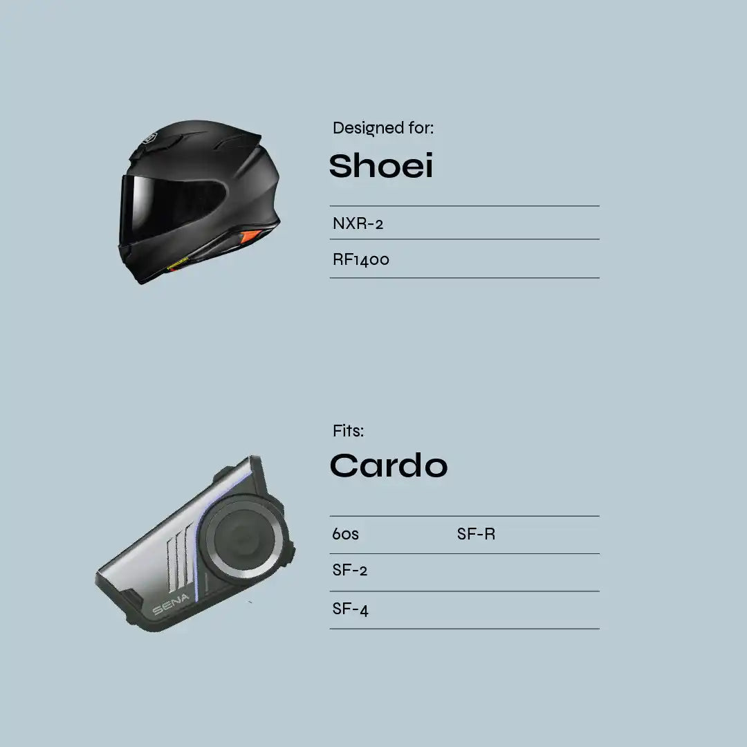 Pre-Order: Shoei NXR-2 / RF1400 to SENA 60s / 50R/ SF Series