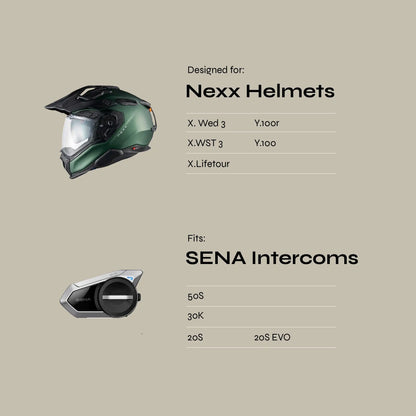 Adapter for Nexx Helmets to Sena 50s