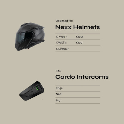 Adapter for Nexx Helmets to Cardo Edge / Neo / Pro
