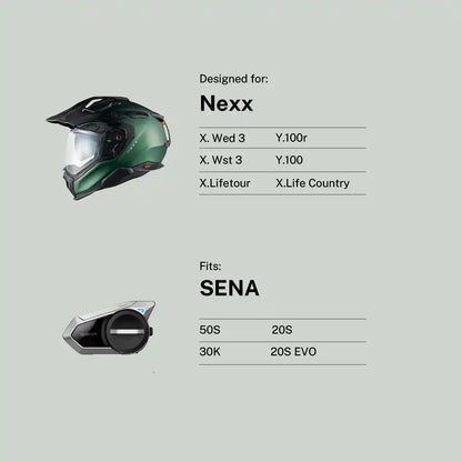 Nexx Helmets to Sena (50S/20S/30K) Adapter