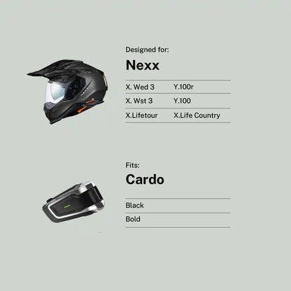 Nexx to Cardo (Black/Bold) Adapter