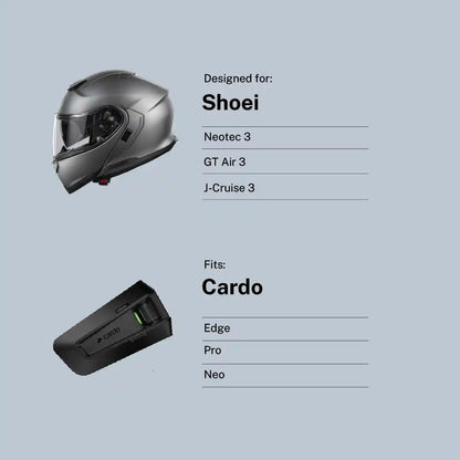 Shoei (Neotec 3/GT-Air 3/J-Cruise 3) to Cardo (Edge/Neo/Pro) Adapter