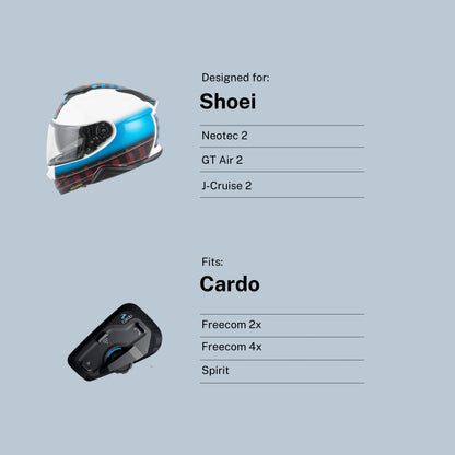 Adapter for Shoei Neotec 2 / GT-Air 2 to Cardo Freecom / Spirit